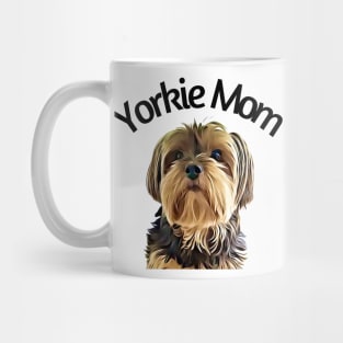 Yorkie Mom Cute Yorkie Cartoon Art Mug